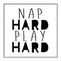Picture of Nap Hard Play Hard II _GroupedProduct_Square_Mini_ _GroupedProduct_Square_Canvas_Framed_