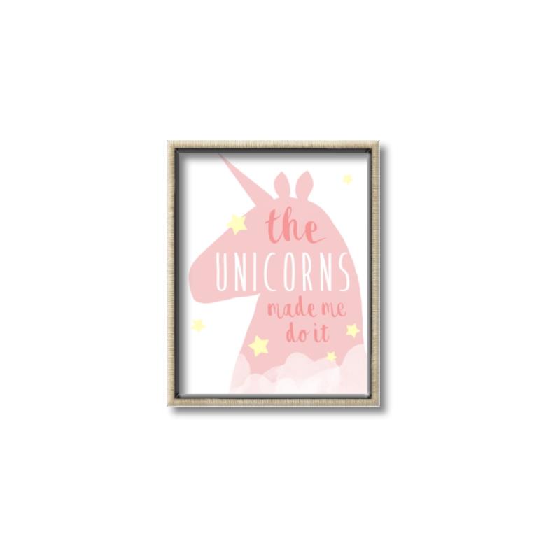 Picture of The Unicorns made me _GroupedProduct_Rectangle_Portrait_Mini_ _GroupedProduct_Rectangle_Portrait_Canvas_Framed_