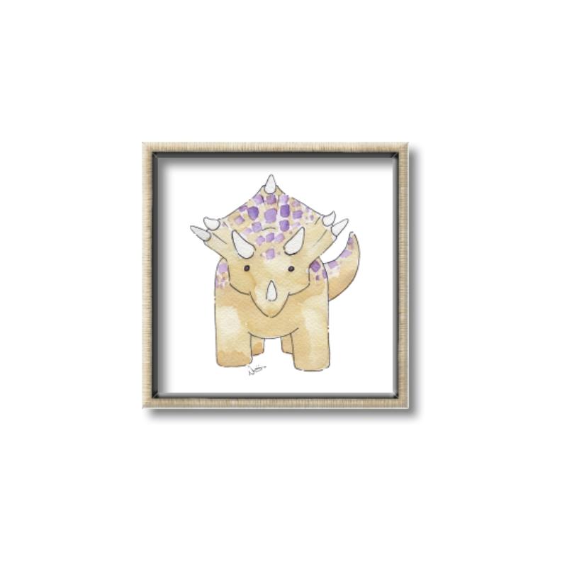 Picture of Baby Triceratops _GroupedProduct_Square_Mini_ _GroupedProduct_Square_Canvas_Framed_