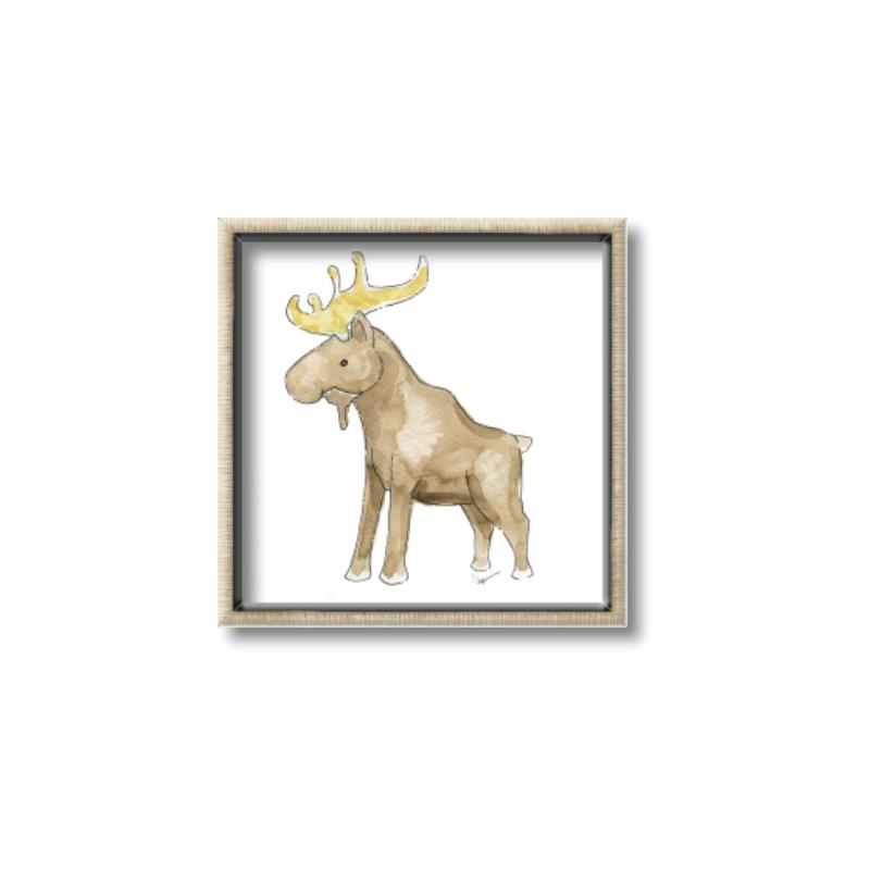 Picture of Baby moose _GroupedProduct_Square_Mini_ _GroupedProduct_Square_Canvas_Framed_