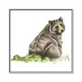 Picture of Bear in grass _GroupedProduct_Square_Mini_ _GroupedProduct_Square_Canvas_Framed_