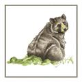 Picture of Bear in grass _GroupedProduct_Square_Mini_ _GroupedProduct_Square_Canvas_Framed_