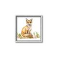 Picture of Fox in grass _GroupedProduct_Square_Mini_ _GroupedProduct_Square_Canvas_Framed_