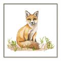 Picture of Fox in grass _GroupedProduct_Square_Mini_ _GroupedProduct_Square_Canvas_Framed_