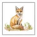 Picture of Fox in grass _GroupedProduct_Square_Mini_ _GroupedProduct_Square_Canvas_Framed_
