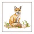 Picture of Fox in grass _GroupedProduct_Square_Mini_ _GroupedProduct_Square_Canvas_Framed_