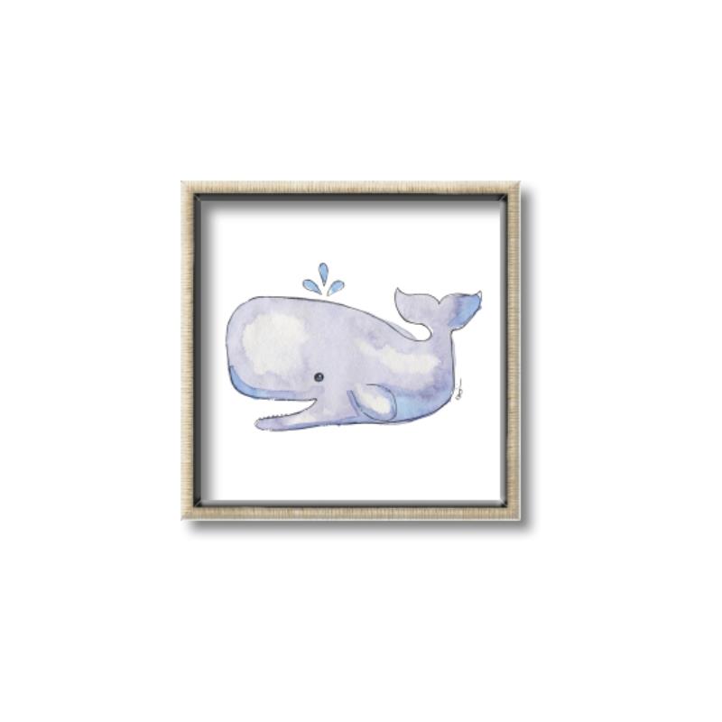 Picture of Purple Whale _GroupedProduct_Square_Mini_ _GroupedProduct_Square_Canvas_Framed_