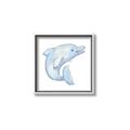 Picture of Blue Dolphin _GroupedProduct_Square_Mini_ _GroupedProduct_Square_Canvas_Framed_
