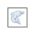 Picture of Blue Dolphin _GroupedProduct_Square_Mini_ _GroupedProduct_Square_Canvas_Framed_