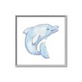 Picture of Blue Dolphin _GroupedProduct_Square_Mini_ _GroupedProduct_Square_Canvas_Framed_
