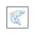 Picture of Blue Dolphin _GroupedProduct_Square_Mini_ _GroupedProduct_Square_Canvas_Framed_