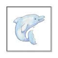 Picture of Blue Dolphin _GroupedProduct_Square_Mini_ _GroupedProduct_Square_Canvas_Framed_