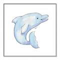 Picture of Blue Dolphin _GroupedProduct_Square_Mini_ _GroupedProduct_Square_Canvas_Framed_