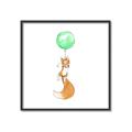 Picture of Balloon Fox _GroupedProduct_Square_Mini_ _GroupedProduct_Square_Canvas_Framed_