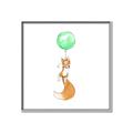Picture of Balloon Fox _GroupedProduct_Square_Mini_ _GroupedProduct_Square_Canvas_Framed_