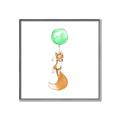 Picture of Balloon Fox _GroupedProduct_Square_Mini_ _GroupedProduct_Square_Canvas_Framed_