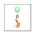 Picture of Balloon Fox _GroupedProduct_Square_Mini_ _GroupedProduct_Square_Canvas_Framed_