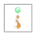 Picture of Balloon Fox _GroupedProduct_Square_Mini_ _GroupedProduct_Square_Canvas_Framed_