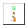 Picture of Balloon Fox _GroupedProduct_Square_Mini_ _GroupedProduct_Square_Canvas_Framed_