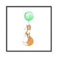 Picture of Balloon Fox _GroupedProduct_Square_Mini_ _GroupedProduct_Square_Canvas_Framed_