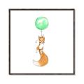 Picture of Balloon Fox _GroupedProduct_Square_Mini_ _GroupedProduct_Square_Canvas_Framed_