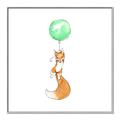 Picture of Balloon Fox _GroupedProduct_Square_Mini_ _GroupedProduct_Square_Canvas_Framed_