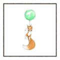 Picture of Balloon Fox _GroupedProduct_Square_Mini_ _GroupedProduct_Square_Canvas_Framed_