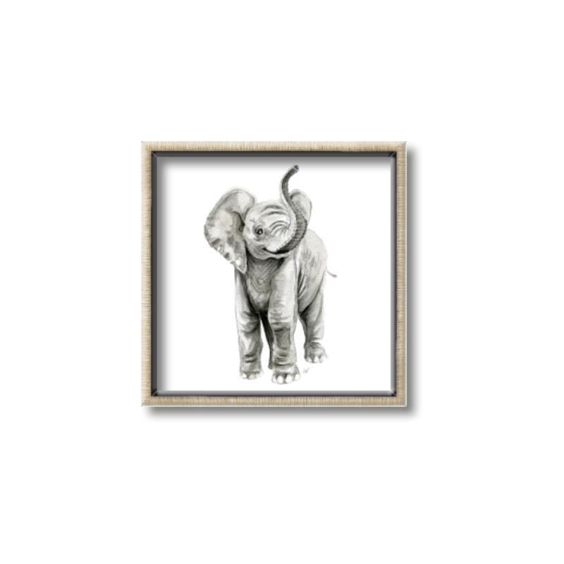 Picture of Little Elephant _GroupedProduct_Square_Mini_ _GroupedProduct_Square_Canvas_Framed_
