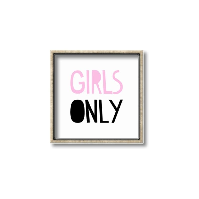 Picture of Girls Only Pink _GroupedProduct_Square_Mini_ _GroupedProduct_Square_Canvas_Framed_