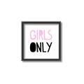 Picture of Girls Only Pink _GroupedProduct_Square_Mini_ _GroupedProduct_Square_Canvas_Framed_