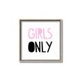 Picture of Girls Only Pink _GroupedProduct_Square_Mini_ _GroupedProduct_Square_Canvas_Framed_