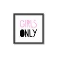 Picture of Girls Only Pink _GroupedProduct_Square_Mini_ _GroupedProduct_Square_Canvas_Framed_