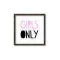 Picture of Girls Only Pink _GroupedProduct_Square_Mini_ _GroupedProduct_Square_Canvas_Framed_
