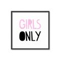 Picture of Girls Only Pink _GroupedProduct_Square_Mini_ _GroupedProduct_Square_Canvas_Framed_