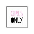 Picture of Girls Only Pink _GroupedProduct_Square_Mini_ _GroupedProduct_Square_Canvas_Framed_