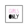 Picture of Girls Only Pink _GroupedProduct_Square_Mini_ _GroupedProduct_Square_Canvas_Framed_
