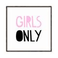 Picture of Girls Only Pink _GroupedProduct_Square_Mini_ _GroupedProduct_Square_Canvas_Framed_
