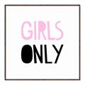 Picture of Girls Only Pink _GroupedProduct_Square_Mini_ _GroupedProduct_Square_Canvas_Framed_