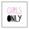 Picture of Girls Only Pink _GroupedProduct_Square_Mini_ _GroupedProduct_Square_Canvas_Framed_