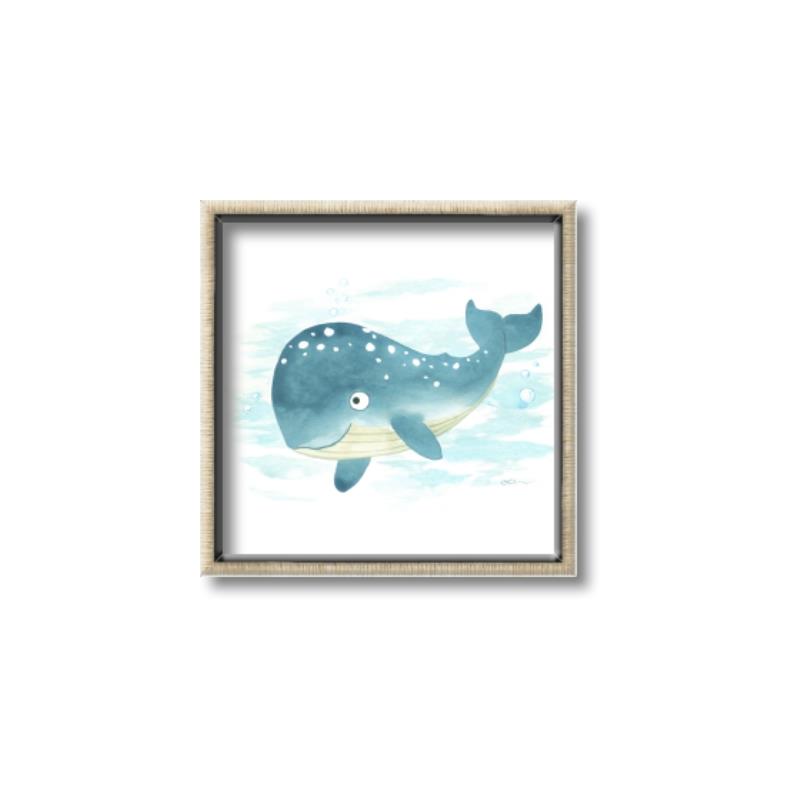 Picture of Baby Blue Whale _GroupedProduct_Square_Mini_ _GroupedProduct_Square_Canvas_Framed_