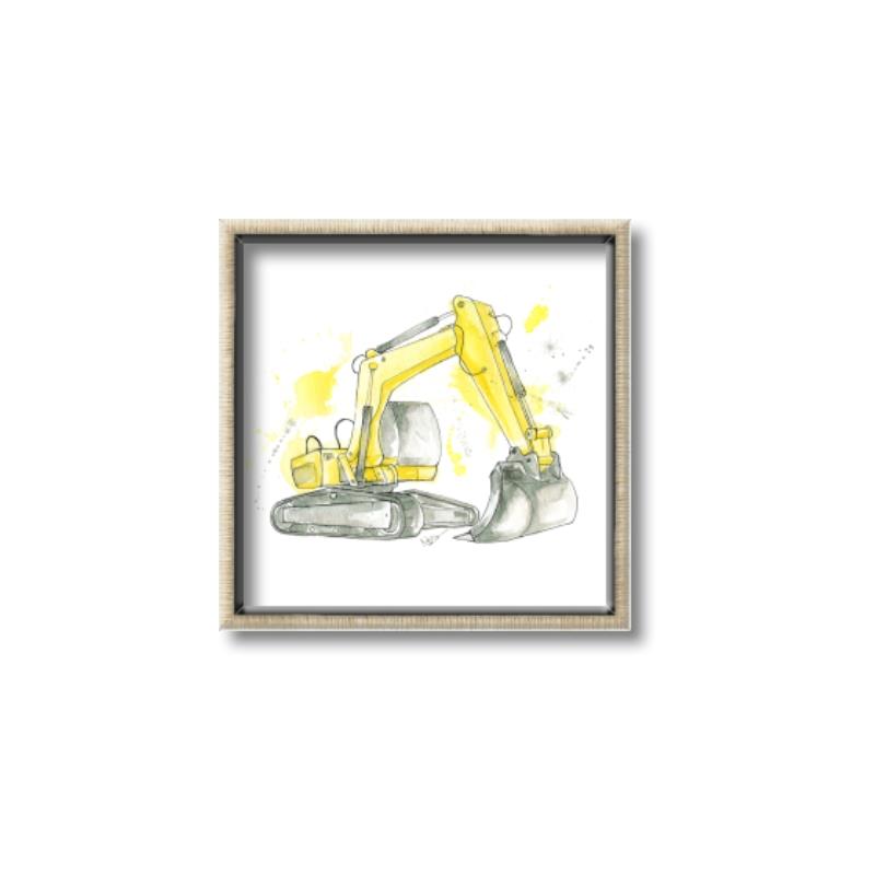 Picture of Construction Trucks I  _GroupedProduct_Square_Mini_ _GroupedProduct_Square_Canvas_Framed_