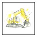 Picture of Construction Trucks I  _GroupedProduct_Square_Mini_ _GroupedProduct_Square_Canvas_Framed_