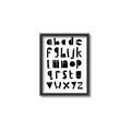 Picture of Black Letter Alphabet _GroupedProduct_Rectangle_Portrait_Mini_ _GroupedProduct_Rectangle_Portrait_Canvas_Framed_