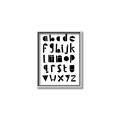 Picture of Black Letter Alphabet _GroupedProduct_Rectangle_Portrait_Mini_ _GroupedProduct_Rectangle_Portrait_Canvas_Framed_