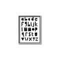 Picture of Black Letter Alphabet _GroupedProduct_Rectangle_Portrait_Mini_ _GroupedProduct_Rectangle_Portrait_Canvas_Framed_