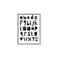 Picture of Black Letter Alphabet _GroupedProduct_Rectangle_Portrait_Mini_ _GroupedProduct_Rectangle_Portrait_Canvas_Framed_
