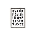 Picture of Black Letter Alphabet _GroupedProduct_Rectangle_Portrait_Mini_ _GroupedProduct_Rectangle_Portrait_Canvas_Framed_