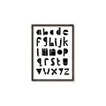 Picture of Black Letter Alphabet _GroupedProduct_Rectangle_Portrait_Mini_ _GroupedProduct_Rectangle_Portrait_Canvas_Framed_