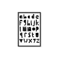 Picture of Black Letter Alphabet _GroupedProduct_Rectangle_Portrait_Mini_ _GroupedProduct_Rectangle_Portrait_Canvas_Framed_
