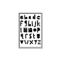 Picture of Black Letter Alphabet _GroupedProduct_Rectangle_Portrait_Mini_ _GroupedProduct_Rectangle_Portrait_Canvas_Framed_